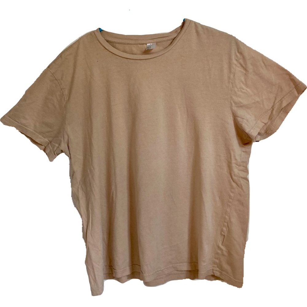 Oversized Orange Wide-Neck Crew T-Shirt